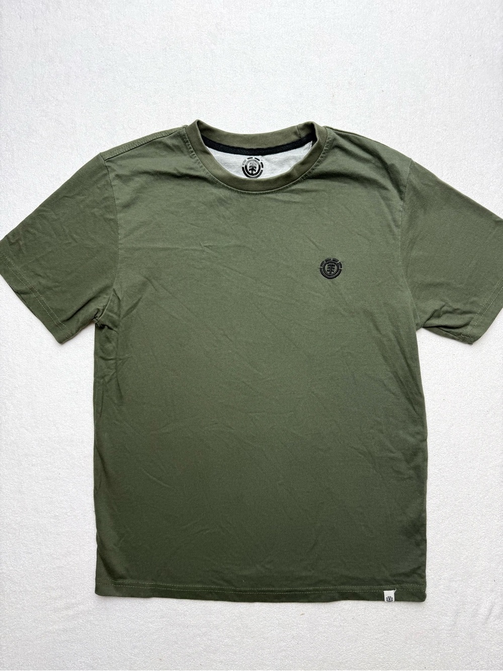 Element Men's Crew Neck Tee in Olive Green with Subtle Logo